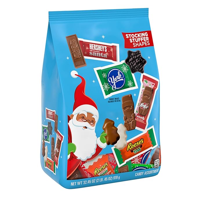 Hershey Assorted Flavored, Christmas Candy Bulk Bag, 32.45 oz