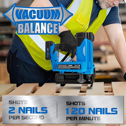 Cordless Brad Nailer with Battery, 2-In-1 Electric Nail Gun/Staple Gun Drives 1600 Nails per Charge, 18 Gauge 5/8’’ to 2’’ Nails and 1/2’’ to 1-5/8’’ Staples