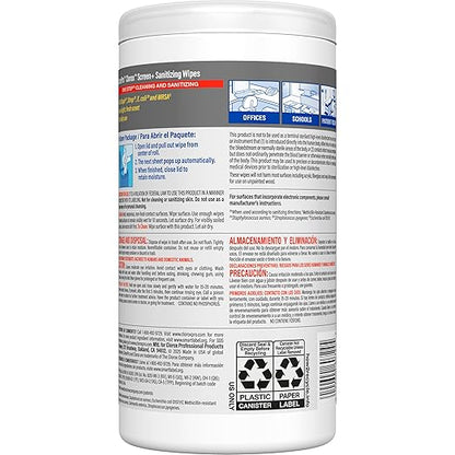 CloroxPro Clorox Screen+ Sanitizing Wipes, Bleach Free Cleaning Wipes, Citrus Blend Scent, 75 Count
