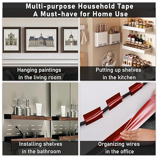 SWRT Double Sided Tape, 33FT x 1 Inch x 0.04 Inch Thick Heavy Duty Mounting Foam Tape, Waterproof Adhesive Tape for Car, LED Strip Light, Home Office Automotive Decor