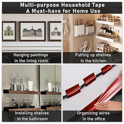 SWRT Double Sided Tape, 33FT x 1 Inch x 0.04 Inch Thick Heavy Duty Mounting Foam Tape, Waterproof Adhesive Tape for Car, LED Strip Light, Home Office Automotive Decor