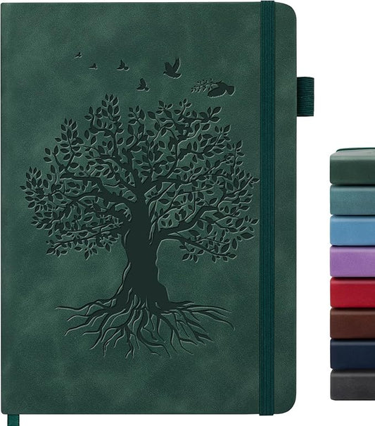 Lined Journal Notebook for Women Men, B5 Hardcover Leather Journals for Writing, 200 Pages Thick Paper, Daily Journal Notebook for Work, School, Note Taking, Business, Travel, College Ruled
