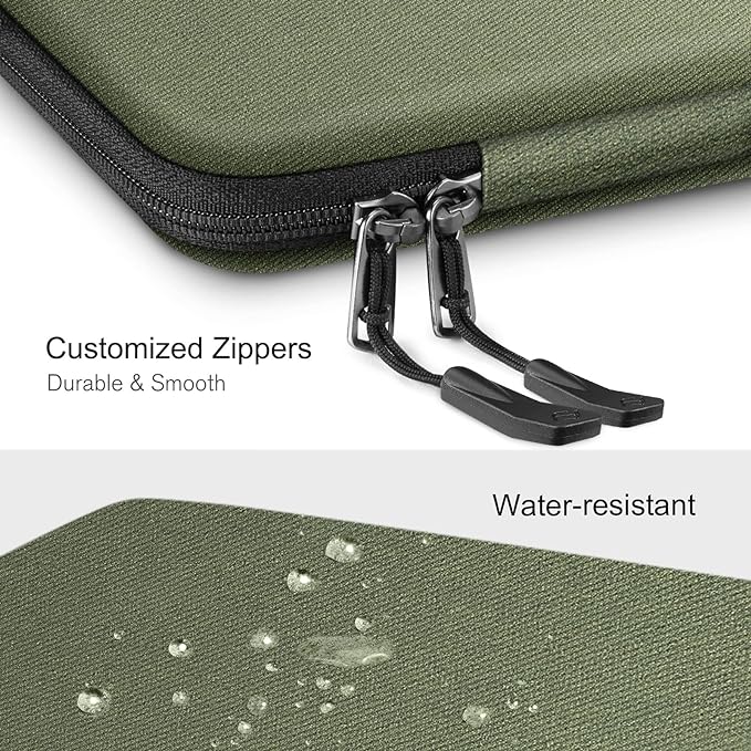 FINPAC Hard Laptop Sleeve Case for 13 inch MacBook Air M4 2025 M3 2024, 14 inch MacBook Pro M4/M3/M2/M1 A2918 A2992 A2779 A2442, 13'' Air/Pro, Waterproof Case for Dell, Surface Laptop, HP, Acer, Olive