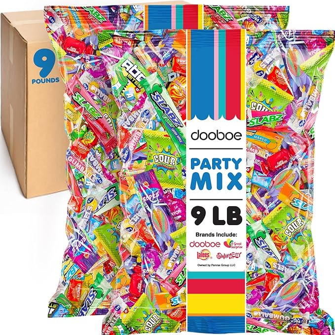 Bulk Candy Mix - Candy Variety Pack - Assorted Classic Candy - Individually Wrapped Candies - Fun Size Candy Assortment (9 Pounds)