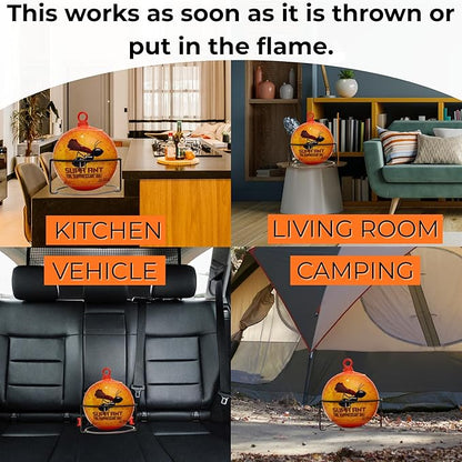 Supa Ant Fire Safety Ball as Fire Blanket for Home and Kitchen – Fire Protection Device for House, Office, Garage, Car