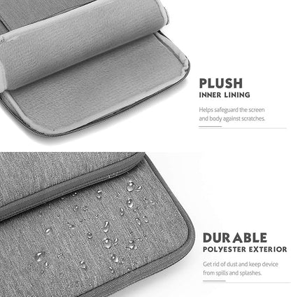 MoKo Laptop Sleeve Bag for 13.3-14 Inch, Notebook Carrying Case with Pocket Fits New MacBook Pro M3/M2 14" /13" M2/M1 Pro/M1 Max 14.2 2023-2021/Air 13.6" M2 2022, Surface Pro 9/8 13", Light Gray
