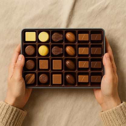 Andy Anand Chocolatier Sugar Free Belgian Dark Chocolate Truffles - Gluten Free & Diabetic-Friendly Chocolate Truffles Gift Box, Assorted Flavors Belgian Truffles With Guilt-Free Indulgence (15 Pcs)