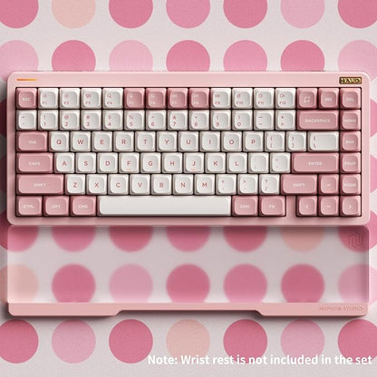 nuphy Halo75 V2 Mechancial Gaming Kyeboard,75% Wireless Hot Swappable Bluetooth Keyboard,83 Kyes RGB Backlit Keyboard,Support Bluetooth/2.4GHz/USB-C (Pink, Lemon (55gf))