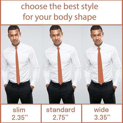 Men's Oxford Matt Neckties Solid Color for Adults Tuxedo Classic Design, by Bow Tie Hosue