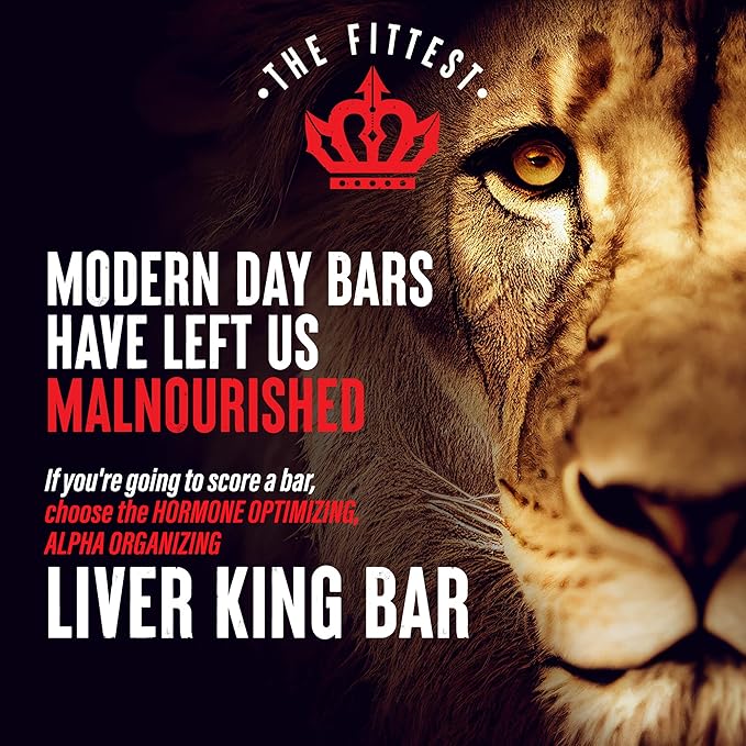 THE FITTEST Chocolate Chip Liver King Bar — Dominant. Delicious. Dessert-Worthy and Keto w/ 12G Protein, Optimizing Fats, Collagen, Creatine, Electrolytes, Himalayan Salt.