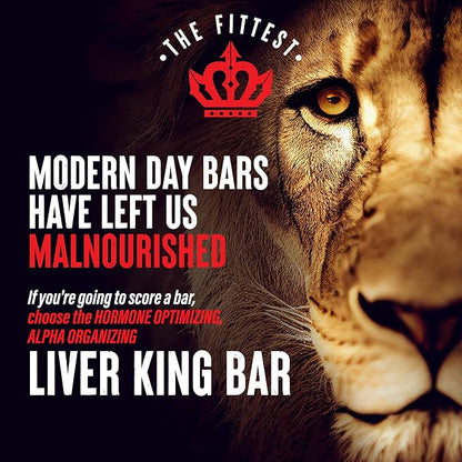 THE FITTEST Chocolate Chip Liver King Bar — Dominant. Delicious. Dessert-Worthy and Keto w/ 12G Protein, Optimizing Fats, Collagen, Creatine, Electrolytes, Himalayan Salt.