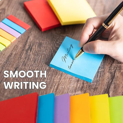 14 Pack Sticky Notes 3x3 Inches - Rainbow Colors Self-Stick Pads - Strong Adhesion, Smooth Writing, No Residue - Easy to Post for Home, Office, School - 72 Sheets/Pad - MindLine