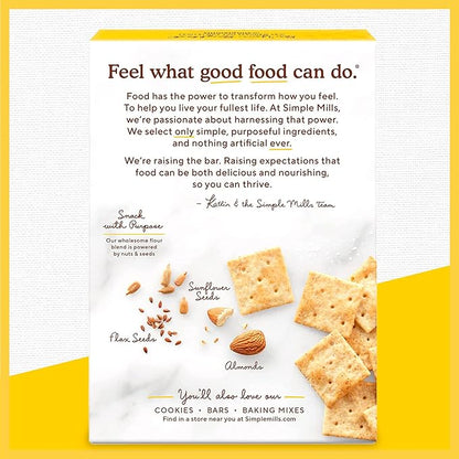 Simple Mills Almond Flour Crackers, Fine Ground Sea Salt, 4.25 Oz (Pack of 2)