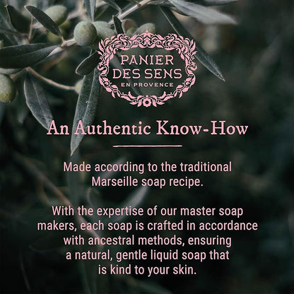 Panier des Sens - Moisturizing Hand Soap - Rose Geranium Fragrance - French Traditional Savon de Marseille Soap - Refillable Kitchen & Bathroom Soap - 16.9 Fl.oz Liquid Hand Wash 96% Natural