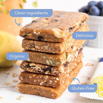 GoMacro Macrobar Organic Vegan Protein Bars, Breakfast Variety Pack, 12 Count