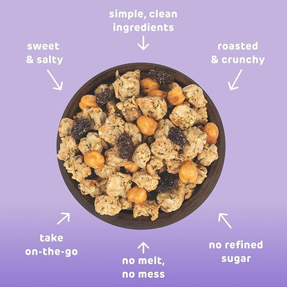 Absurd Snacks Chickpea & Granola Crunch Mix, Rosemary Sea Salt, Nut-Free, Gluten-Free, Plant-Based, Good Source of Protein & Fiber, Top-9 Allergen Free Snack Mix - 8-Pack (1.5 ounce, 8 servings)
