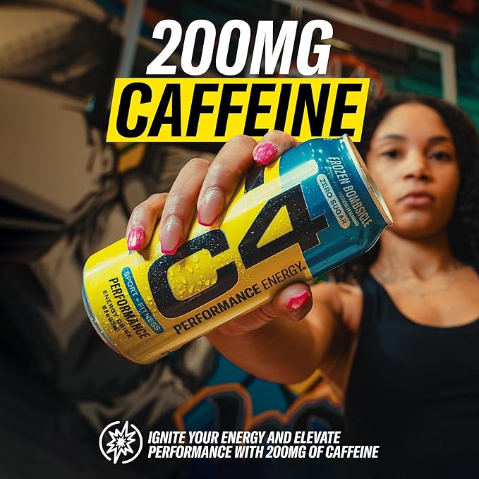Cellucor C4 Energy Drink 12oz (Pack of 12) - Strawberry Watermelon Ice - Sugar Free Pre Workout Performance Drink with No Artificial Colors or Dyes