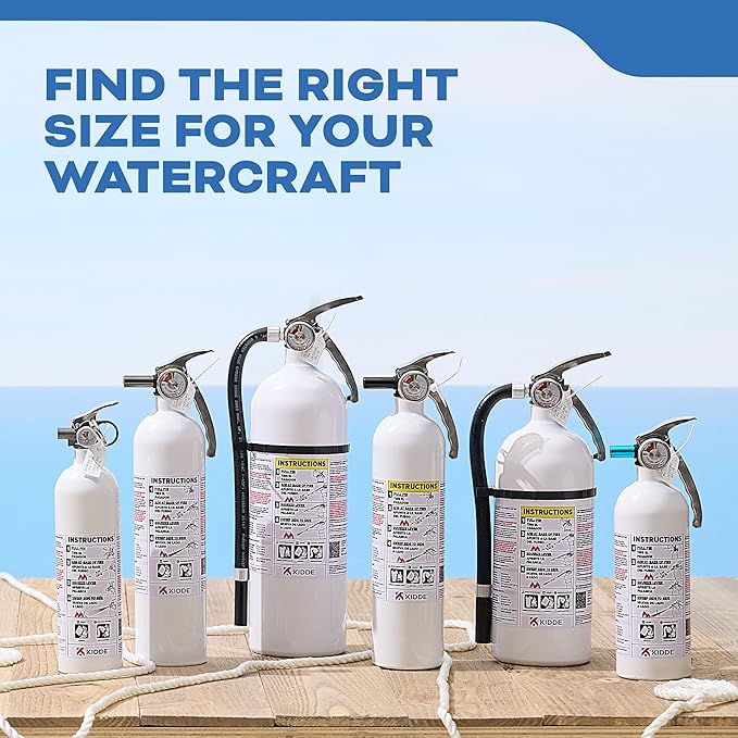 Kidde Fire Extinguisher for Boats, Single-Use 1A10BC