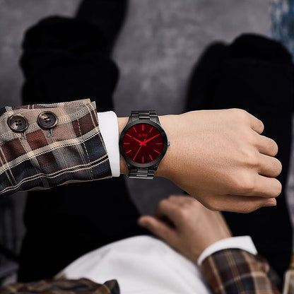 BUREI Men Watches Fashion Analog Stainless Steel Quartz Waterproof Watches,Gift for Men.