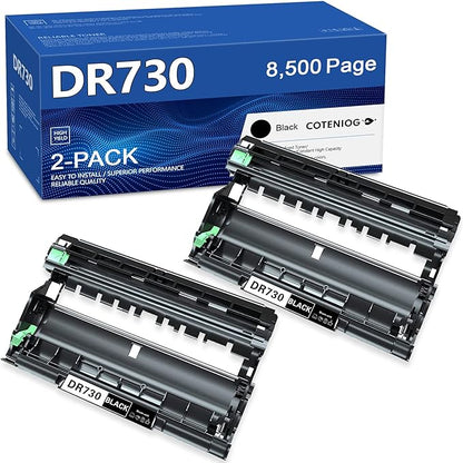 COTENIOG DR730 DR-730 Drum Unit Replacement for Brother DR730 Compatible with HL-L2350DW 2370DW 2370DWXL 2390DW 2395DW MFC-L2710DW 2750DW 2750DWXL DCP-L2550DW 2-Pack
