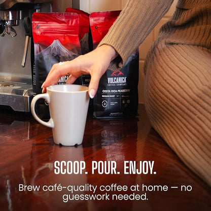 Volcanica House Decaf Coffee, Whole Bean, Swiss Water Processed, Fresh Roasted, Kosher, 16-ounce