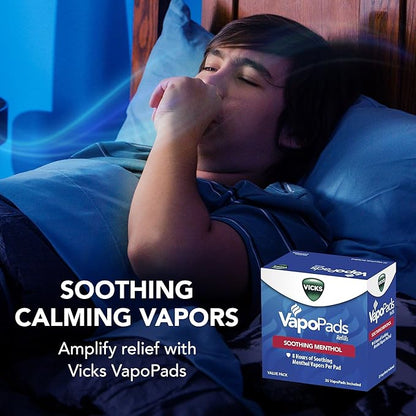 Vicks VapoPads Original Menthol Scent Refill Pads for Vicks Humidifiers and Sinus Inhalers,20 Count (Pack of 12)