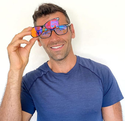 CLASSIC DAY & NIGHT MAGNETIC SNAP-ON SET - Premium Blue Light Blocking Glasses, Clear Lens, Block Blue Light from Gaming PC, Smartphone w/FREE $497 Training Course (Tortoise Shell, Regular)