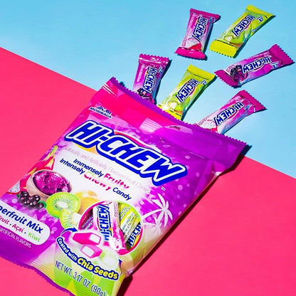HI-CHEW Superfruit Mix, 3.17 Ounce, 6 Pieces, Gluten-Free, Made with Natural and Artificial Fruit Flavors