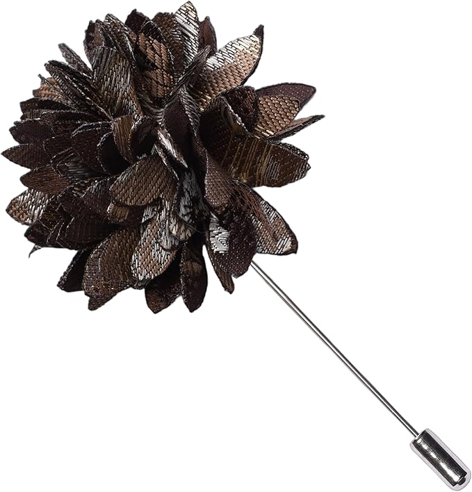 GUSLESON 3.15"（8cm） Mens Floral Tie and Lapel Pin Necktie Hankerchief Cufflinks Set for Men