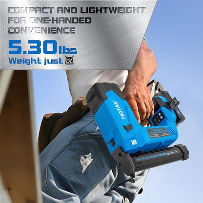18GA Cordless Brad Nailer, Nail Gun Battery Powered, 3400 Nails per Charge, Electric Nail Gun Drives 3/8" to 1-1/4" Nails