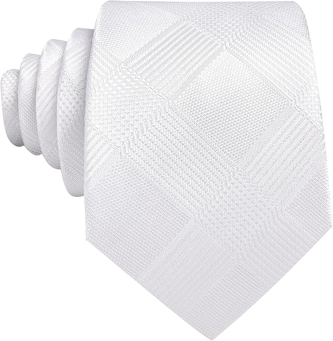Barry.Wang Tie Sets for Men Silk Solid Necktie Stain Ties Handkerchief Pocket Square Cufflinks Wedding Business Dyed
