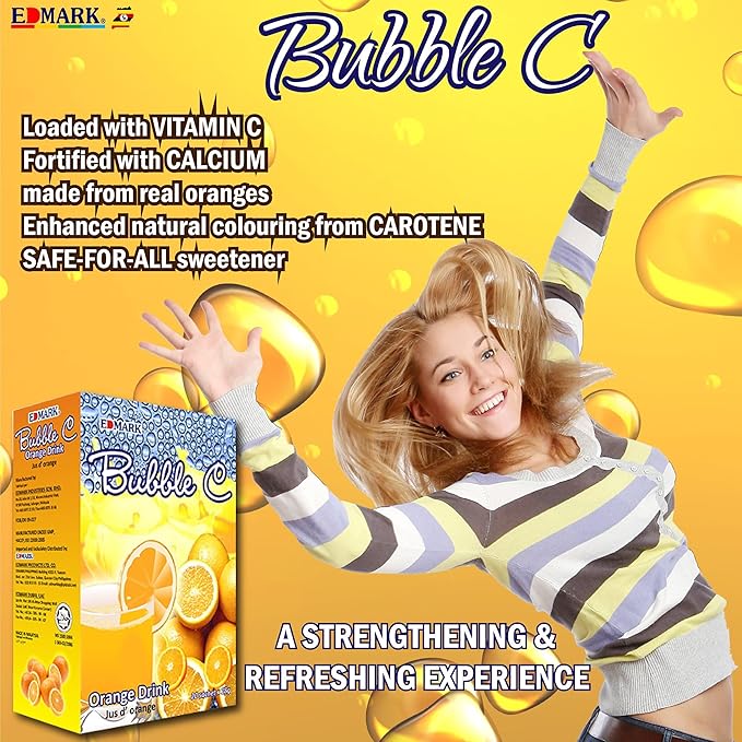 EDMARK Bubble C Instant Orange Drink, Troikani & CoCollagen Drink Bundle - 3 Pack
