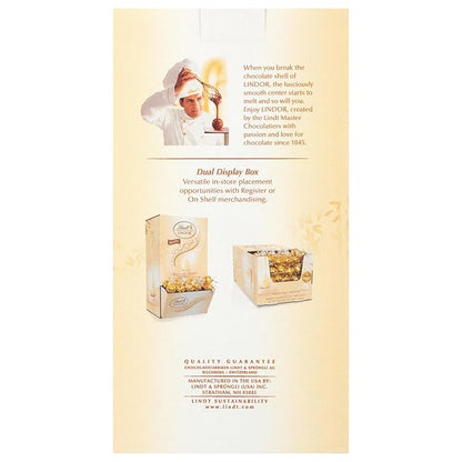 Lindt LINDOR White Chocolate Truffles, Chocolates with Smooth, Melting Truffle Center, 50.8 oz., 120 Count
