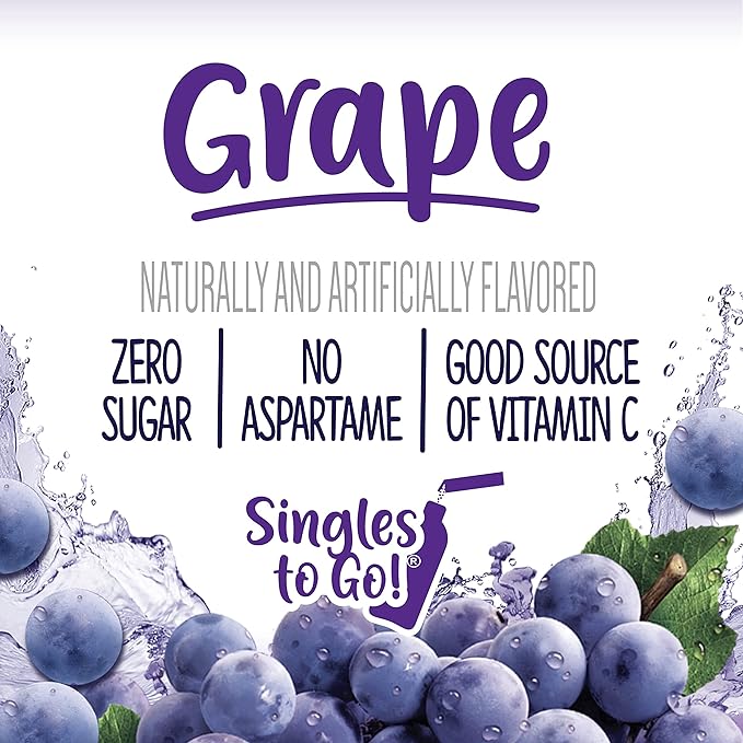 Welch's Singles To Go Water Drink Mix - Powder Sticks, 12 Boxes with 6 Packets Each - 72 Total Servings, Grape, 0.45 Ounce (Pack of 12)