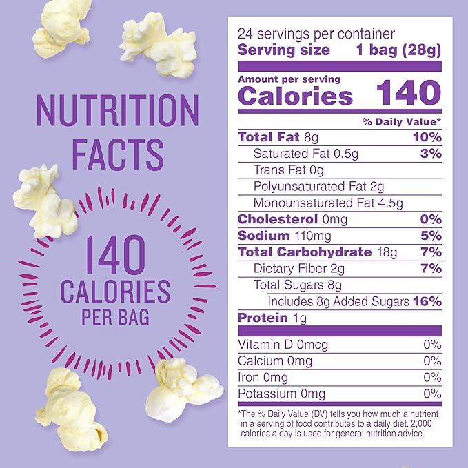 Angie's BOOMCHICKAPOP Sweet & Salty Kettle Corn Popcorn, 1 oz. Individual Bag (Pack of 24)