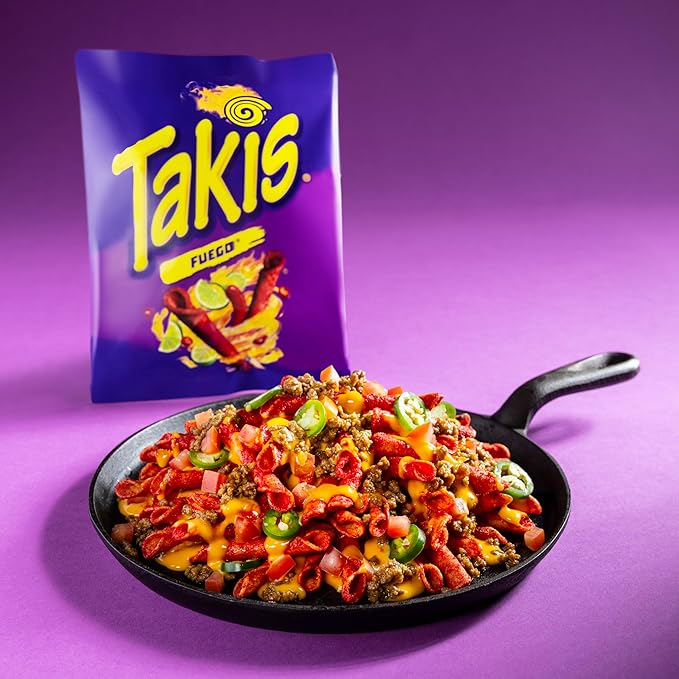 Takis 40 pc / 1 oz Variety Pack - Fuego & Blue Heat Flavored Rolled Tortilla Chips - (20) Fuego, (20) Blue Heat - Perfect for Tailgates, Parties, or the Office