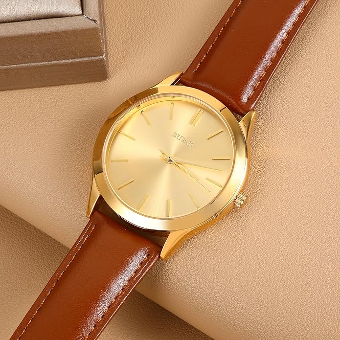 BUREI Men Watches Fashion Analog Stainless Steel Quartz Waterproof Watches,Gift for Men.