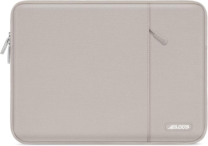 MOSISO Laptop Case 14 inch, 14 inch Laptop Sleeve Compatible with HP Lenovo Dell ASUS Acer, HP Stream, Dell Latitude, Lenovo IdeaPad, Polyester Vertical Computer Sleeve Bag with Pocket, Stone Gray