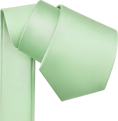 Branduce 3.15"（8cm） Men's Solid Color Formal Woven Necktie + Gift Box