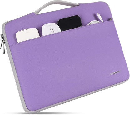 DOMISO 15.6 inch Laptop Case Sleeve Protective Cover Compatible with 16 inch MacBook Pro M4 M3 M2/Pro Max,15.6-16 inch HP Dell ASUS Lenovo Chromebook,Waterproof Computer Cases Bag with Handle,Purple