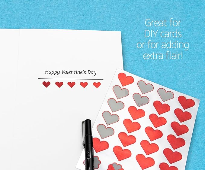 Hygloss Valentines Day Card Making Kit - DIY Valentines Cards for Kids - Includes 18 Cards, 18 Heart Doilies, 4 Sheet Heart Stickers - Classroom Favors - Unique Valentine Card Making Kits