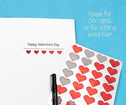 Hygloss Valentines Day Card Making Kit - DIY Valentines Cards for Kids - Includes 18 Cards, 18 Heart Doilies, 4 Sheet Heart Stickers - Classroom Favors - Unique Valentine Card Making Kits