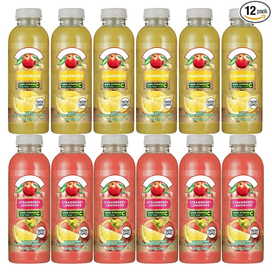 Apple nd Eve's Lemonade Variety Pack, 10 fl. oz. Bottles, 12 Pack (6 Lemonade + 6 Strawberry Lemonade)