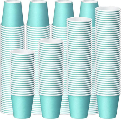 300 Pack 3 oz Paper Cups, Bathroom Cups Disposable,Moushwash Cup Small Snack Cup for Water, Juice, Candy Ideal for Party Bathroom and Office (Blue)