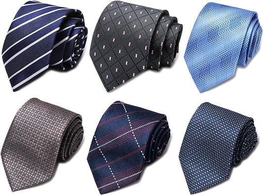 Tie For Men Necktie Woven Jacquard Neck Ties Set 6 PCS