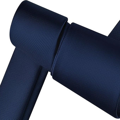 Branduce 3.15"（8cm） Men's Solid Color Formal Woven Necktie + Gift Box