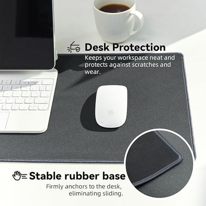 Waterproof Large Gaming Mouse Pad with Durable Stitched Edges, Non-Slip Rubber Base, Grainy Jacquard Mouse Mat Desk Pad for Home Office Gaming, 31.5''x11.8''x0.12'', Deep Gray