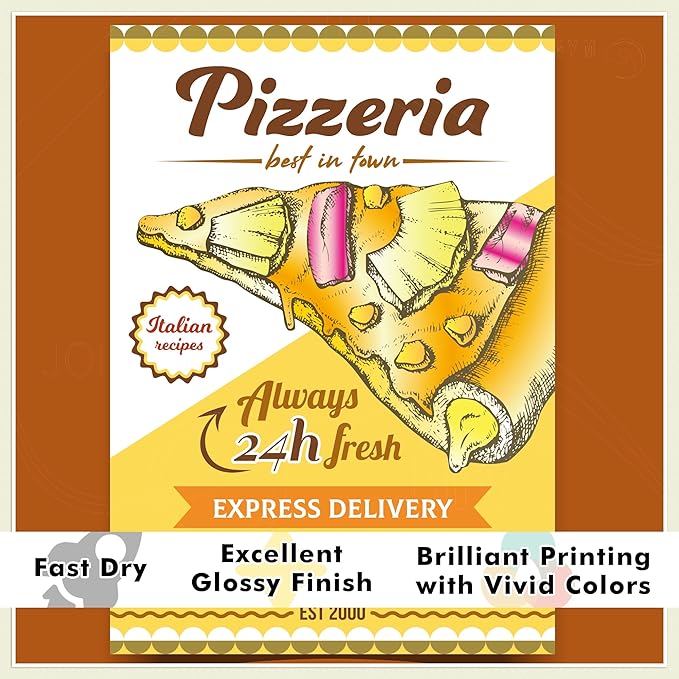 Glossy Inkjet Printer Paper Legal Size 8.5X14 Inch 30LB for Inkjet Printers Dye Ink for Brochure Flyer 40sheets 115GSM