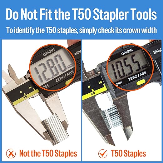 meite 21 Gauge Upholstery Staples, 1/2-Inch Crown with 5/8-Inch Length Galvanized Heavy Duty Staples for Staple Guns MT8016, MT8016S, and MT8016SLN (10 Boxes)