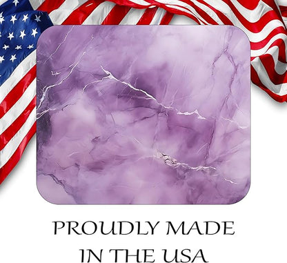 Light Purple Marble Agate Mouse Pad Mat Mousepad for Desk Computer Laptop PC Gaming Home or Office Gift Marbled Abstract (Purple Marble MP48)